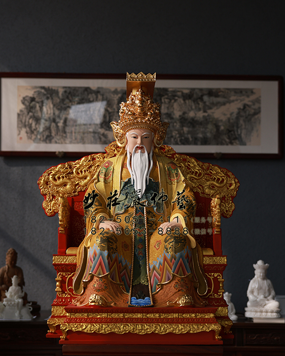玉皇大帝彩绘神像 玉皇大帝彩绘神像