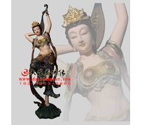 反弹琵琶伎乐天佛像 反弹琵琶伎乐天雕塑 铜雕反弹琵琶伎乐天