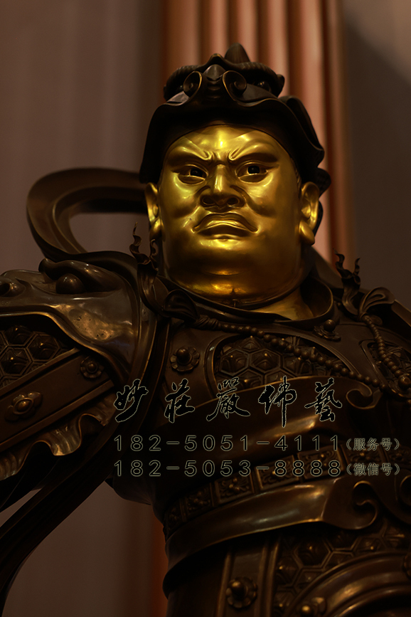 铜雕韦陀菩萨佛像