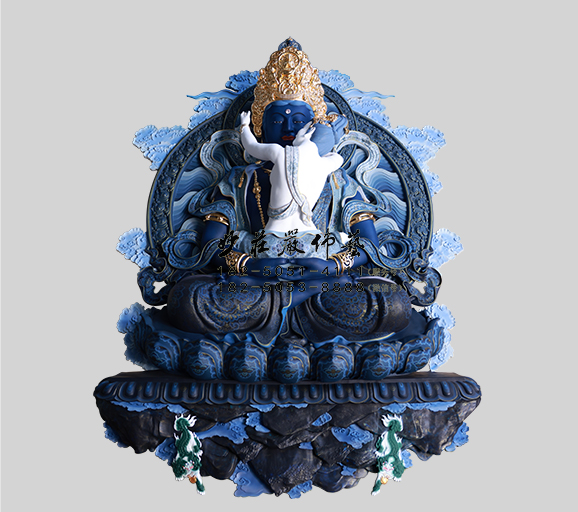 普贤王如来佛父母塑像 