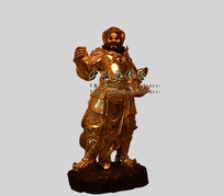 周仓神像 铜雕周仓塑像 周仓雕塑