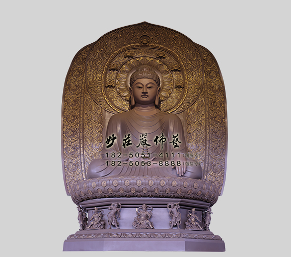 三宝佛之药师佛雕塑