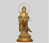 观世音菩萨贴金佛像 寺庙大型殿堂造像厂家可定做