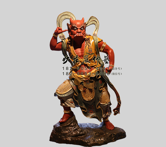 乙亥太岁任保将军彩绘塑像六十甲子道教神像雕塑- 大庄严佛像厂